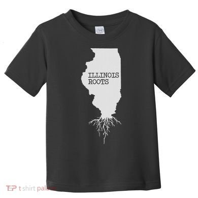 Illinois Roots  State Map Gift Illinois Toddler T-Shirt