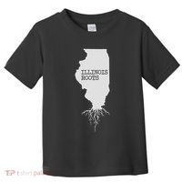 Illinois Roots  State Map Gift Illinois Toddler T-Shirt thumb 0