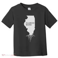 Illinois Roots  State Map Gift Illinois Toddler T-Shirt thumb 0