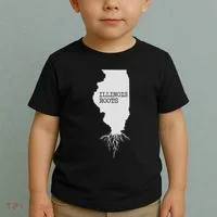 Illinois Roots  State Map Gift Illinois Toddler T-Shirt thumb 2