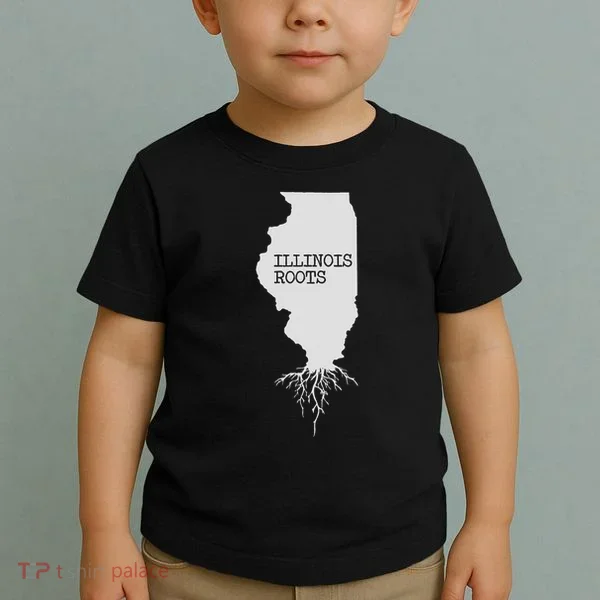 Illinois Roots  State Map Gift Illinois Toddler T-Shirt