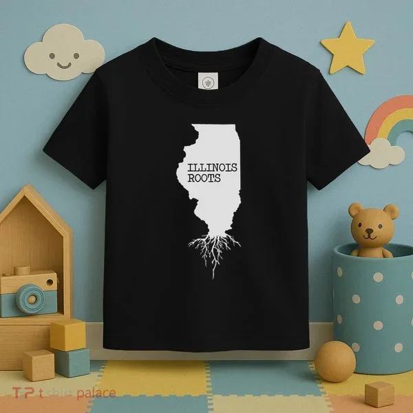 Illinois Roots  State Map Gift Illinois Toddler T-Shirt