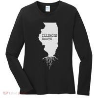Illinois Roots  State Map Gift Illinois Women's Long Sleeve Shirt thumb 0