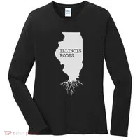 Illinois Roots  State Map Gift Illinois Women's Long Sleeve Shirt thumb 0