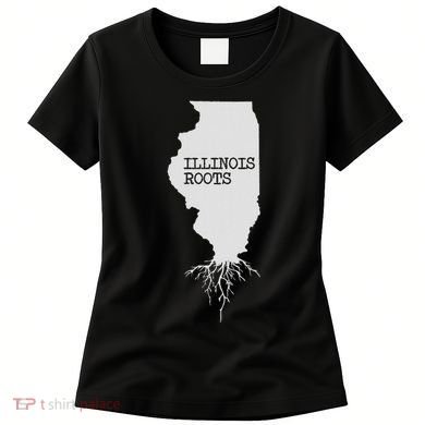 Illinois Roots  State Map Gift Illinois Women's T-Shirt