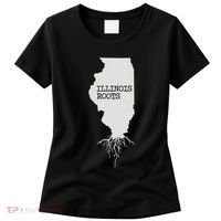 Illinois Roots  State Map Gift Illinois Women's T-Shirt thumb 0