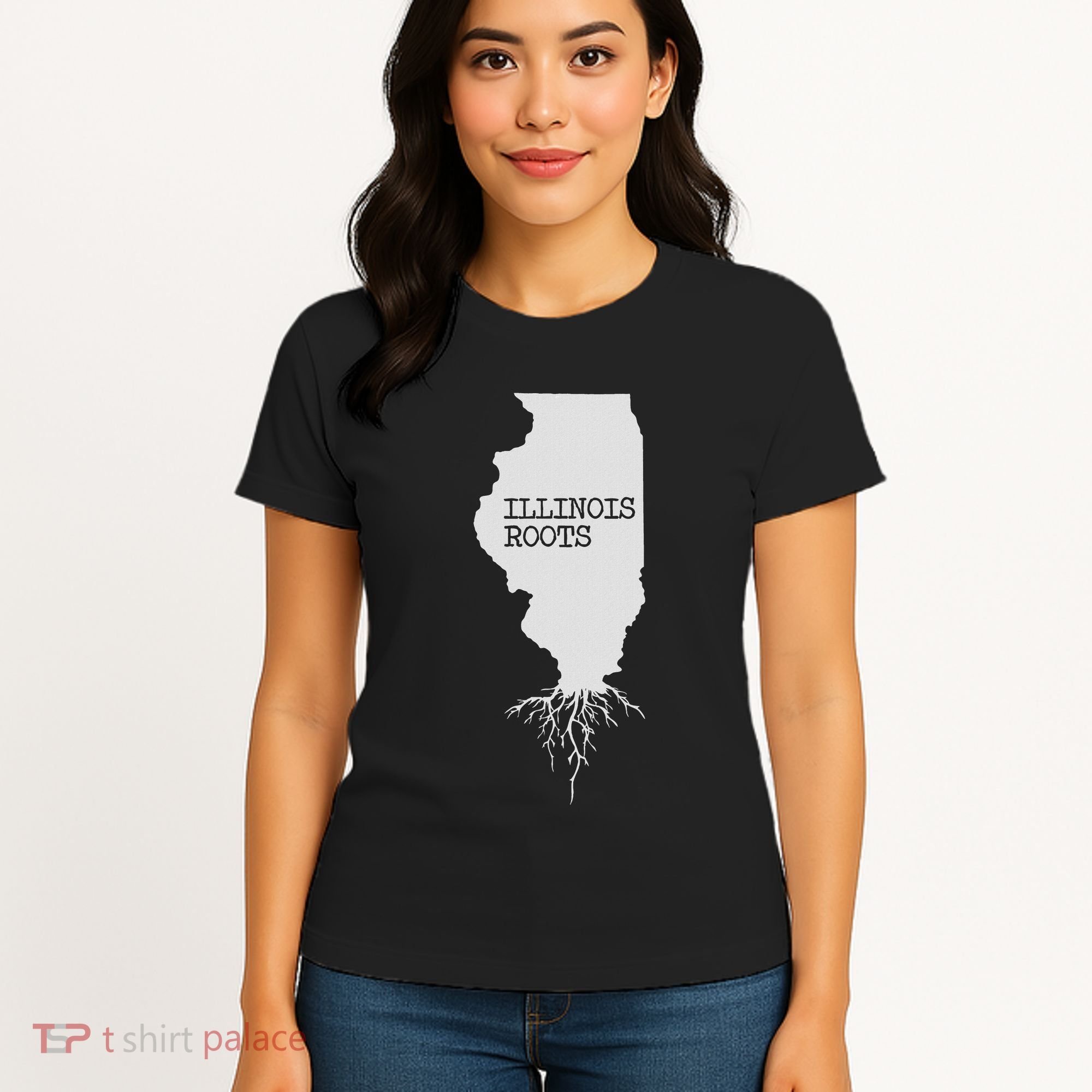 Illinois Roots  State Map Gift Illinois Women's T-Shirt