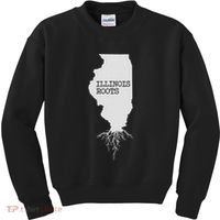 Illinois Roots  State Map Gift Illinois Kids Sweatshirt thumb 0