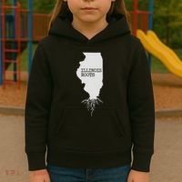 Illinois Roots  State Map Gift Illinois Kids Hoodie thumb 3