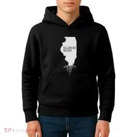 Illinois Roots  State Map Gift Illinois Kids Hoodie thumb 4