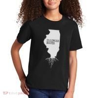 Illinois Roots  State Map Gift Illinois Kids T-Shirt thumb 2