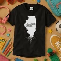 Illinois Roots  State Map Gift Illinois Kids T-Shirt thumb 3