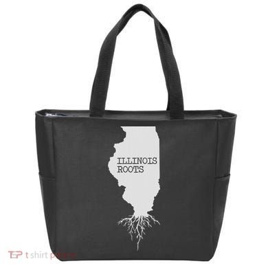 Illinois Roots  State Map Gift Illinois Tote Bag