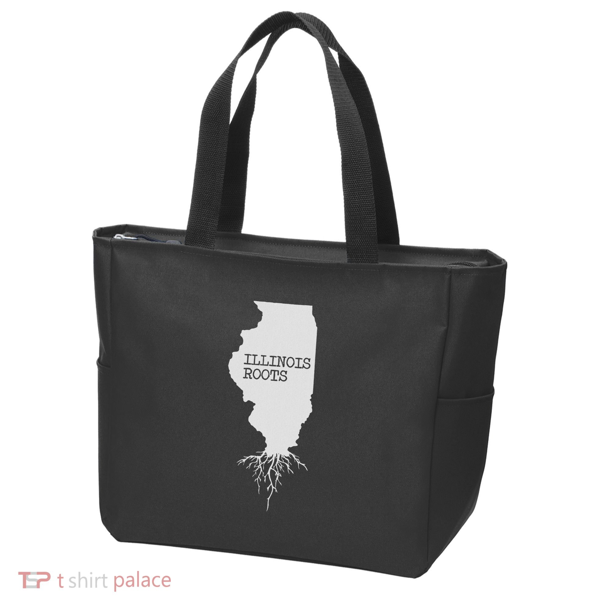 Illinois Roots  State Map Gift Illinois Tote Bag