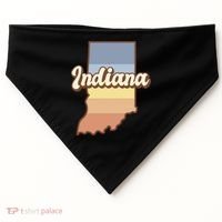 Indiana Retro Sunset Logo USA-Made Doggie Bandana thumb 0