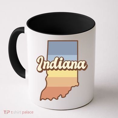 Indiana Retro Sunset Logo Coffee Mug