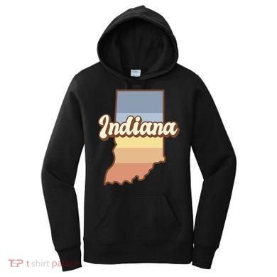 Indiana Retro Sunset Logo Women's Hoodie