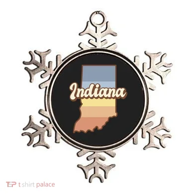 Indiana Retro Sunset Logo Ornament