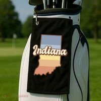Indiana Retro Sunset Logo Golf Towel thumb 2