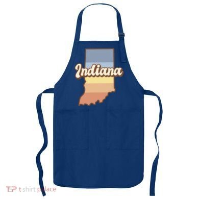 Indiana Retro Sunset Logo Apron