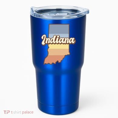 Indiana Retro Sunset Logo Tumbler