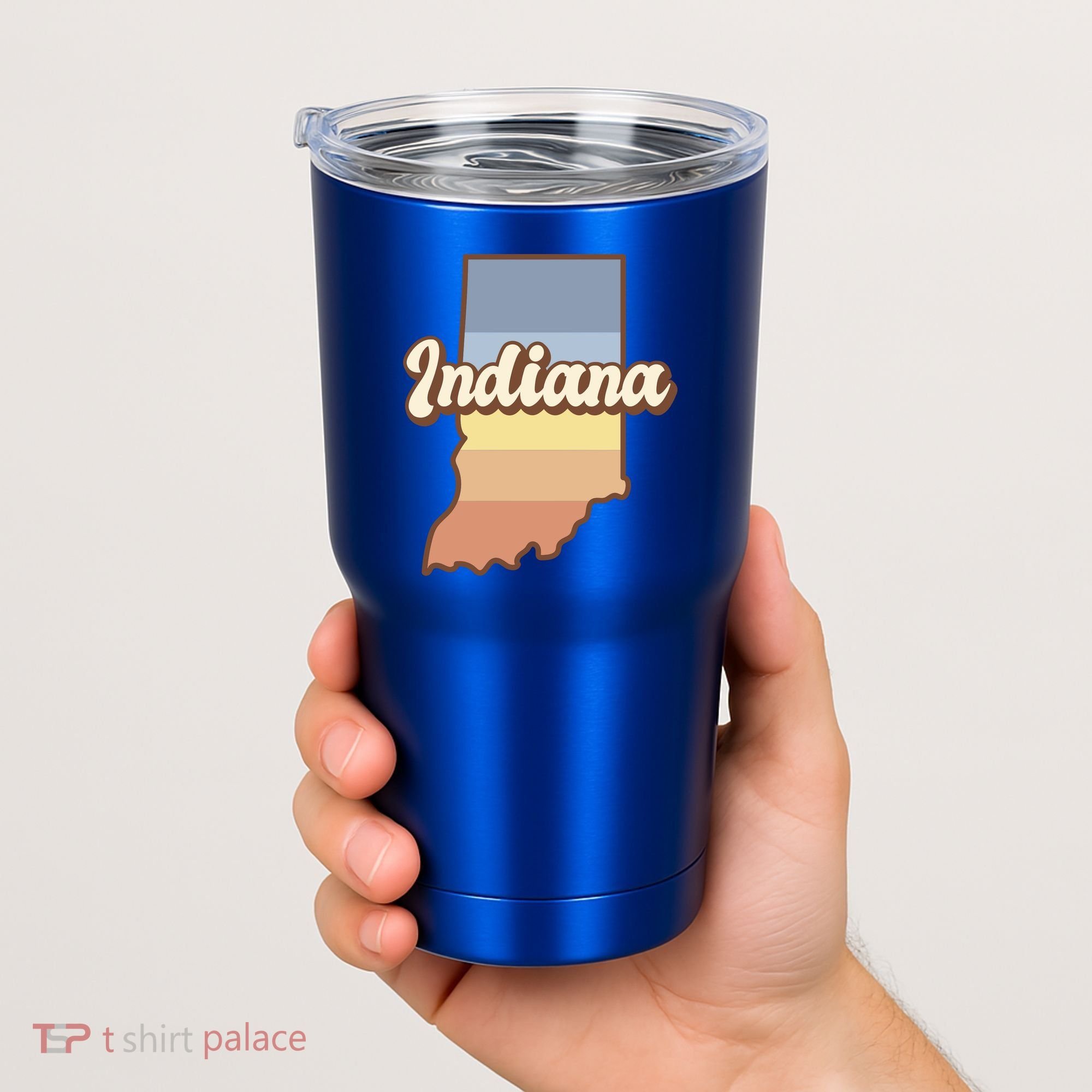 Indiana Retro Sunset Logo Tumbler