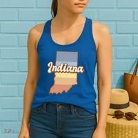 Indiana Retro Sunset Logo Women's Tank Top thumb 2