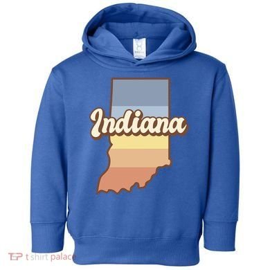 Indiana Retro Sunset Logo Toddler Hoodie