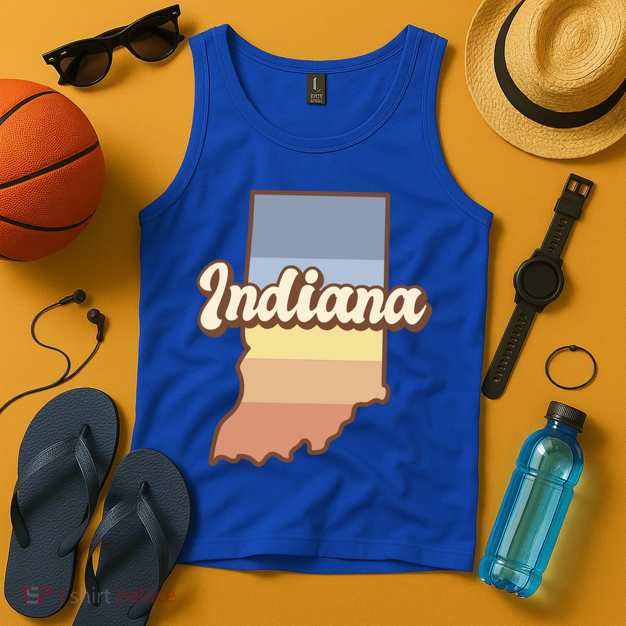 Indiana Retro Sunset Logo Tank Top