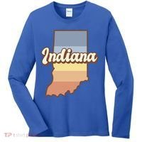 Indiana Retro Sunset Logo Women's Long Sleeve Shirt thumb 0