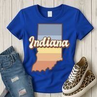 Indiana Retro Sunset Logo Women's T-Shirt thumb 3