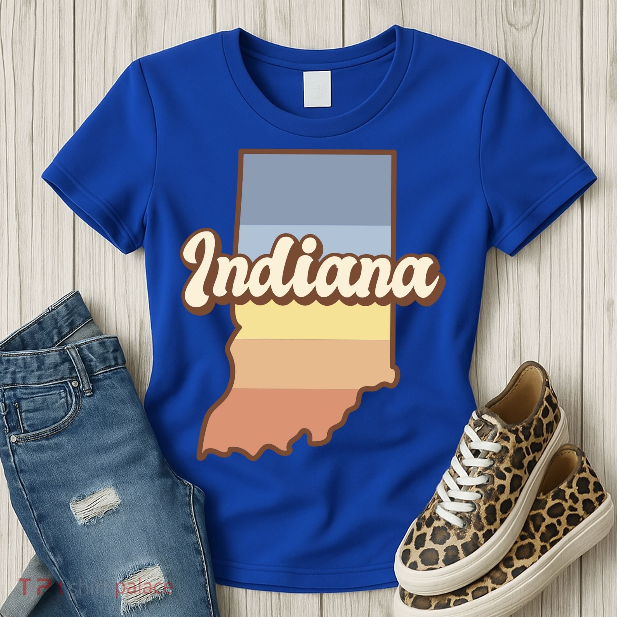 Indiana Retro Sunset Logo Women's T-Shirt