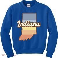 Indiana Retro Sunset Logo Kids Sweatshirt thumb 0