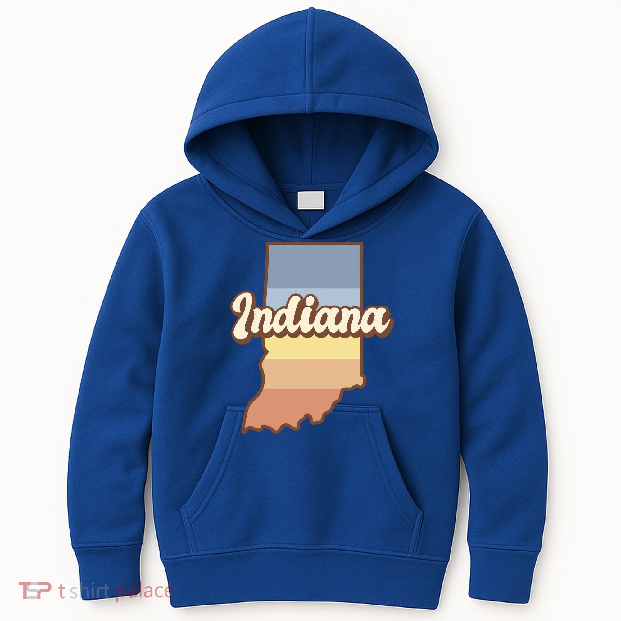 Indiana Retro Sunset Logo Kids Hoodie