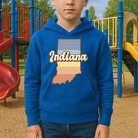 Indiana Retro Sunset Logo Kids Hoodie thumb 2