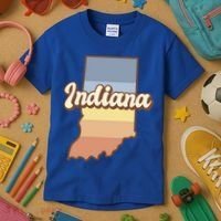 Indiana Retro Sunset Logo Kids T-Shirt thumb 3