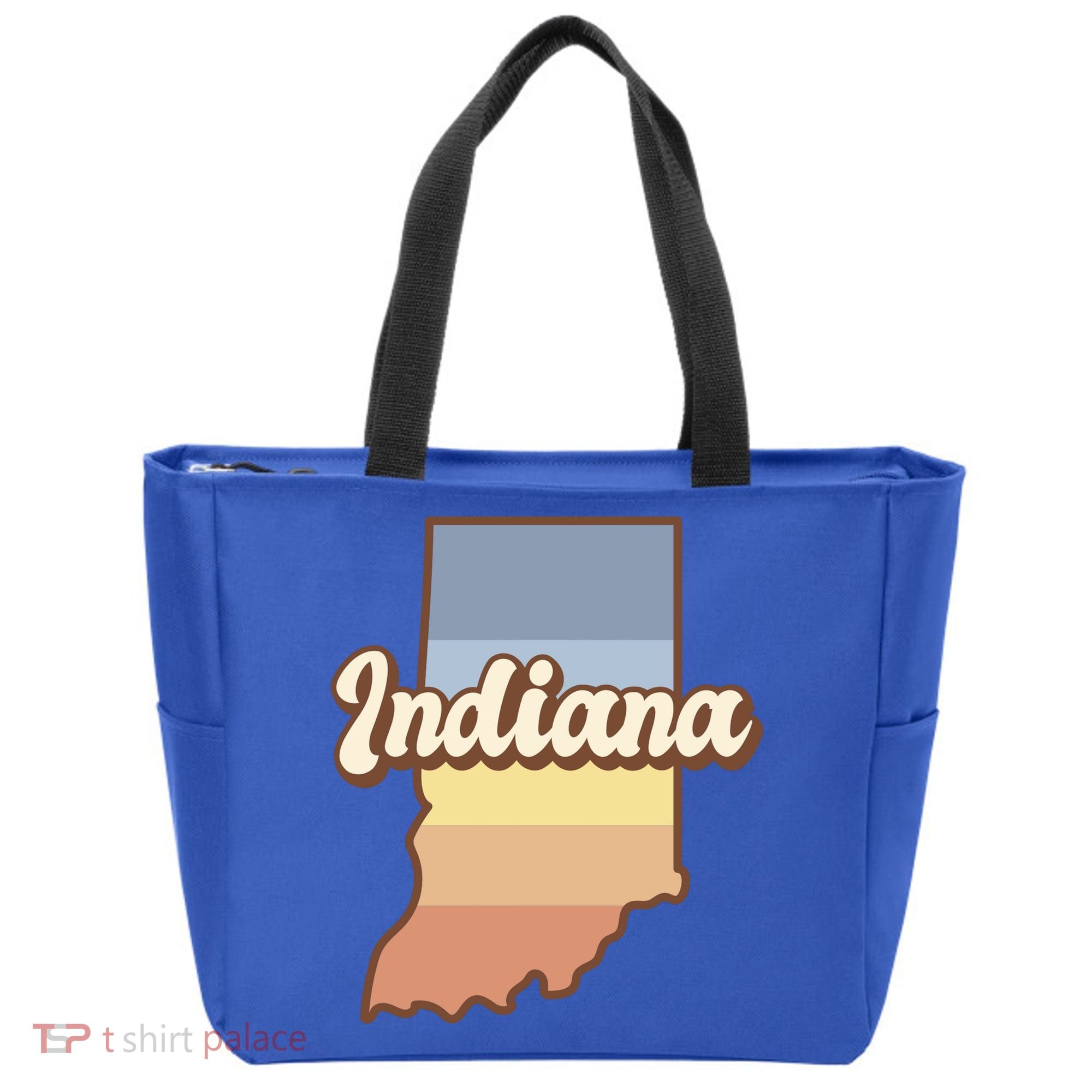 Indiana Retro Sunset Logo Tote Bag