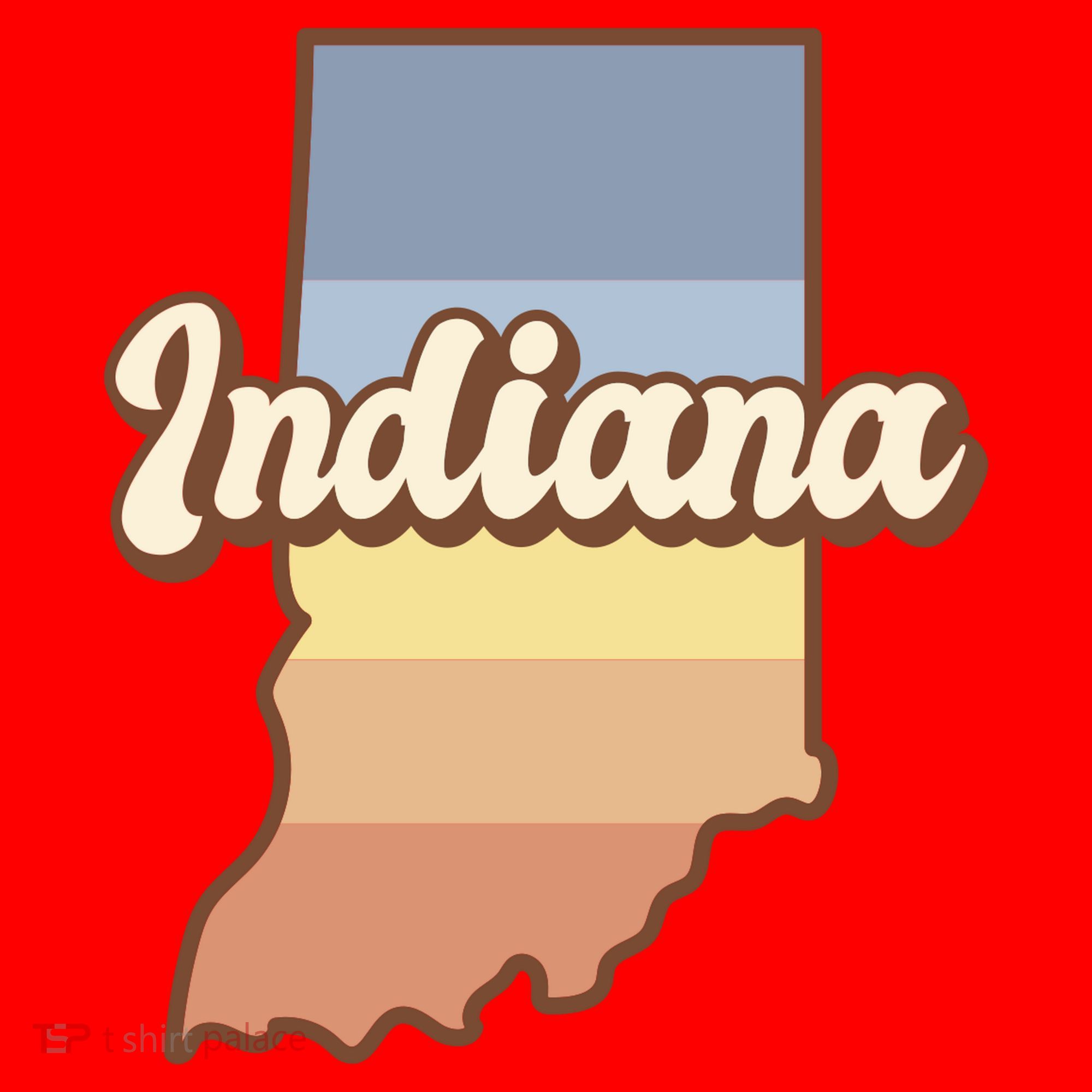 Indiana Retro Sunset Logo Santa Hat