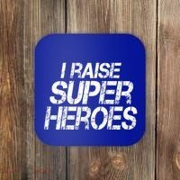 I Raise Super Heroes Proud Super Mom Super Dad Cute Gift Coaster thumb 0