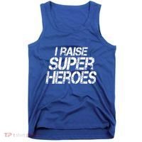 I Raise Super Heroes Proud Super Mom Super Dad Cute Gift Tank Top thumb 0