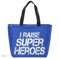 I Raise Super Heroes Proud Super Mom Super Dad Cute Gift Tote Bag thumb 0