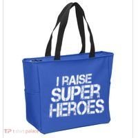 I Raise Super Heroes Proud Super Mom Super Dad Cute Gift Tote Bag thumb 2