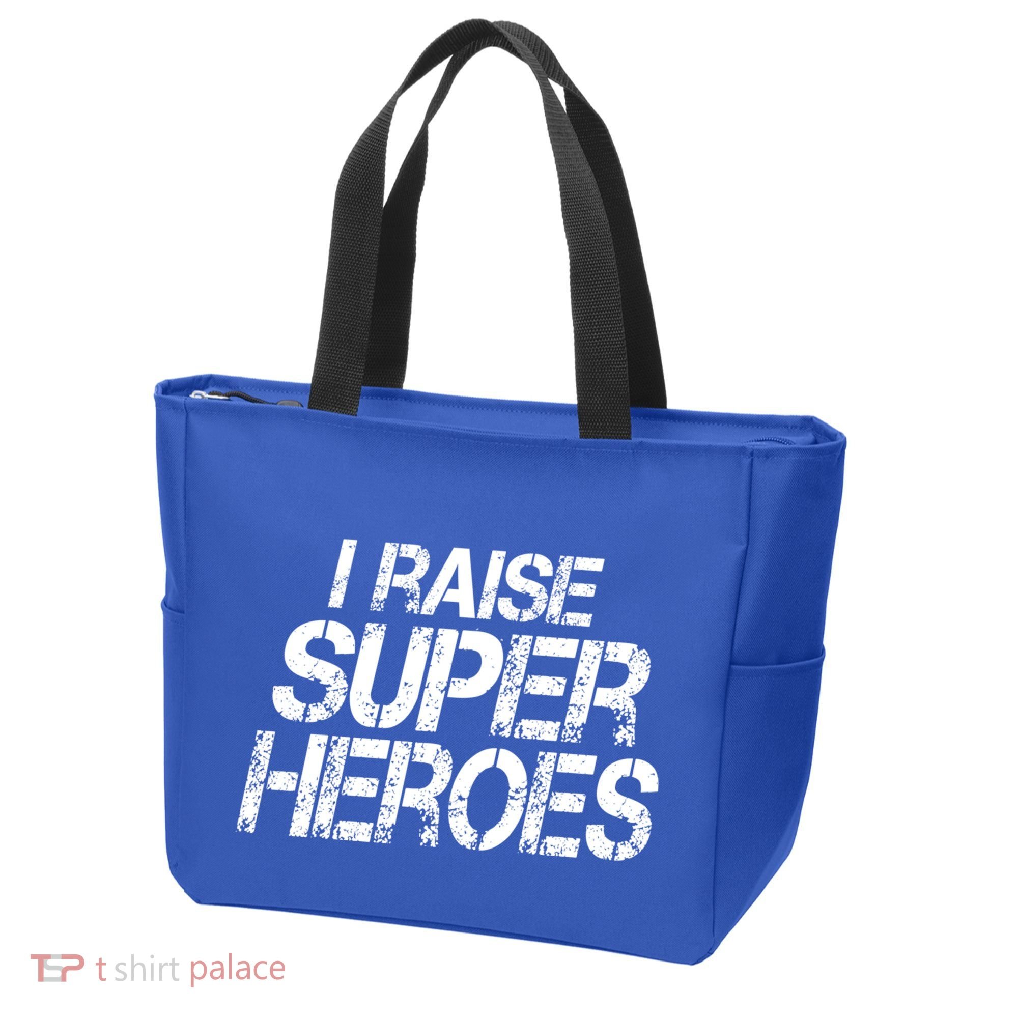 I Raise Super Heroes Proud Super Mom Super Dad Cute Gift Tote Bag
