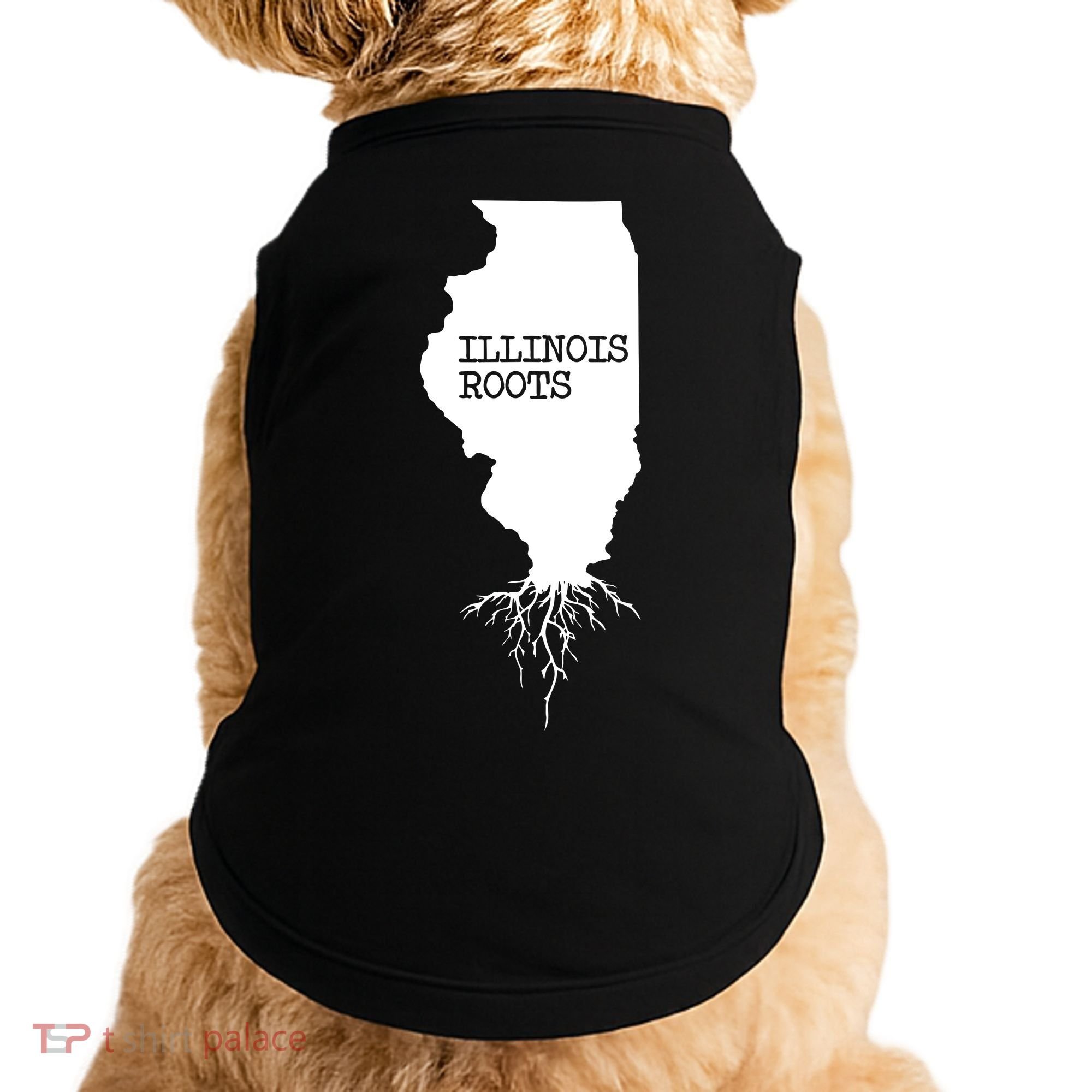 Illinois Roots Shirts State Map Gift Illinois Doggie Tank
