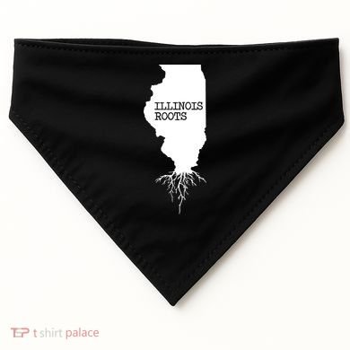 Illinois Roots Shirts State Map Gift Illinois USA-Made Doggie Bandana