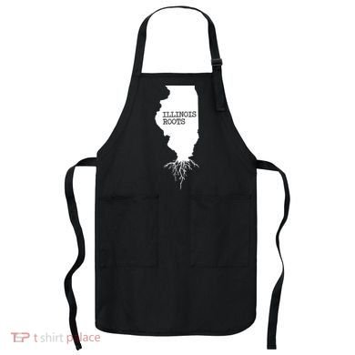 Illinois Roots Shirts State Map Gift Illinois Apron