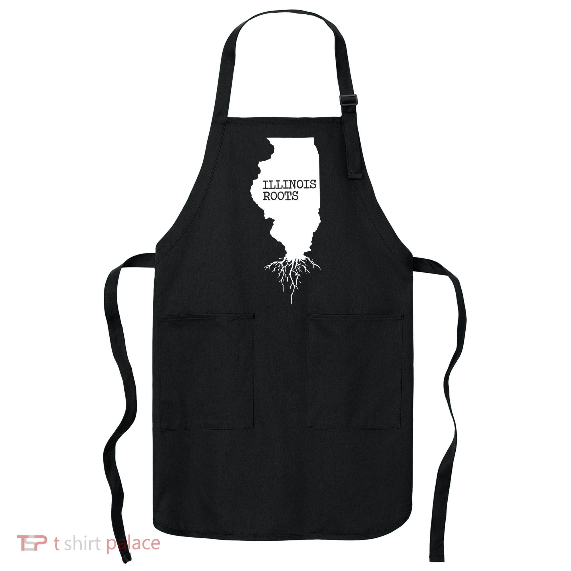 Illinois Roots Shirts State Map Gift Illinois Apron