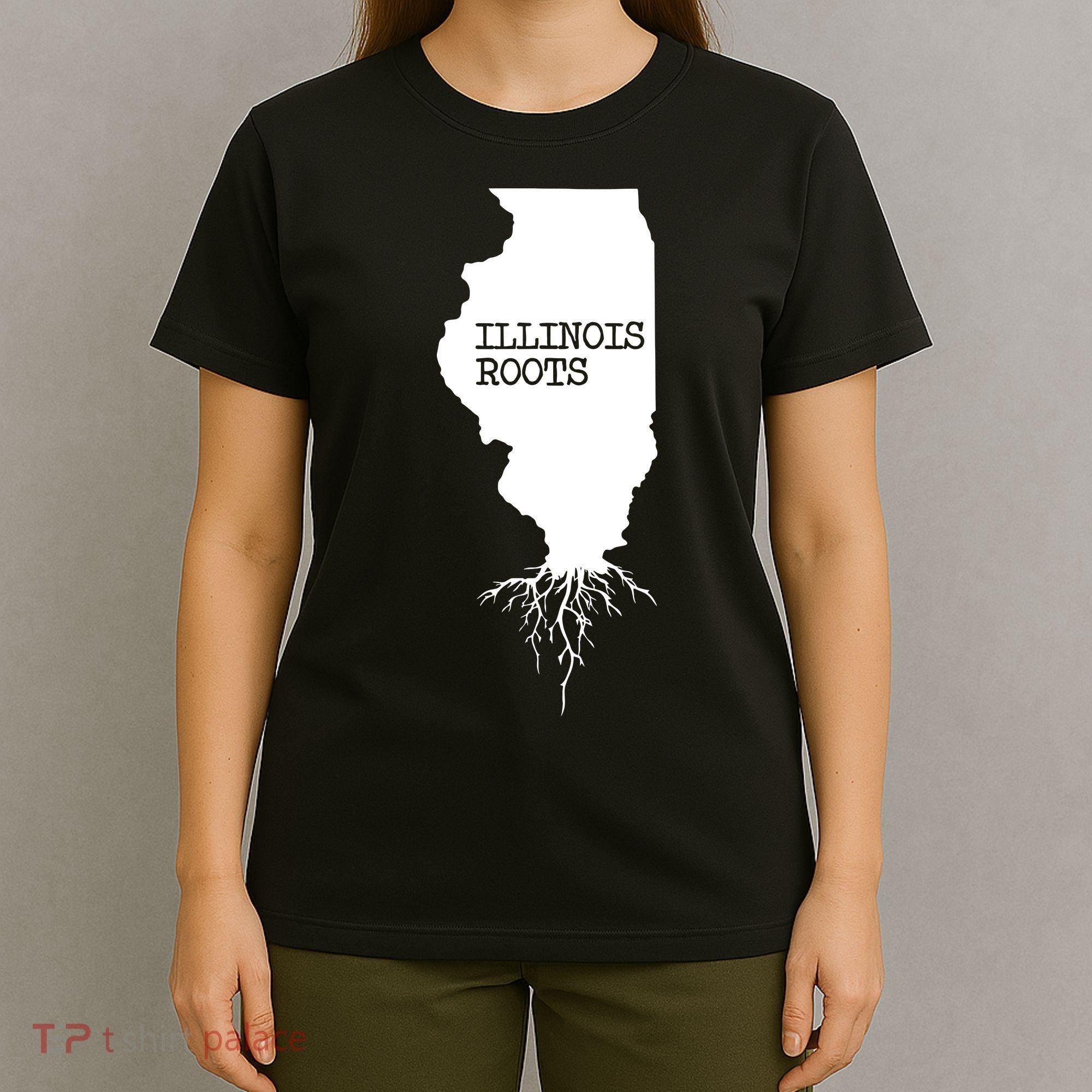 Illinois Roots Shirts State Map Gift Illinois T-Shirt