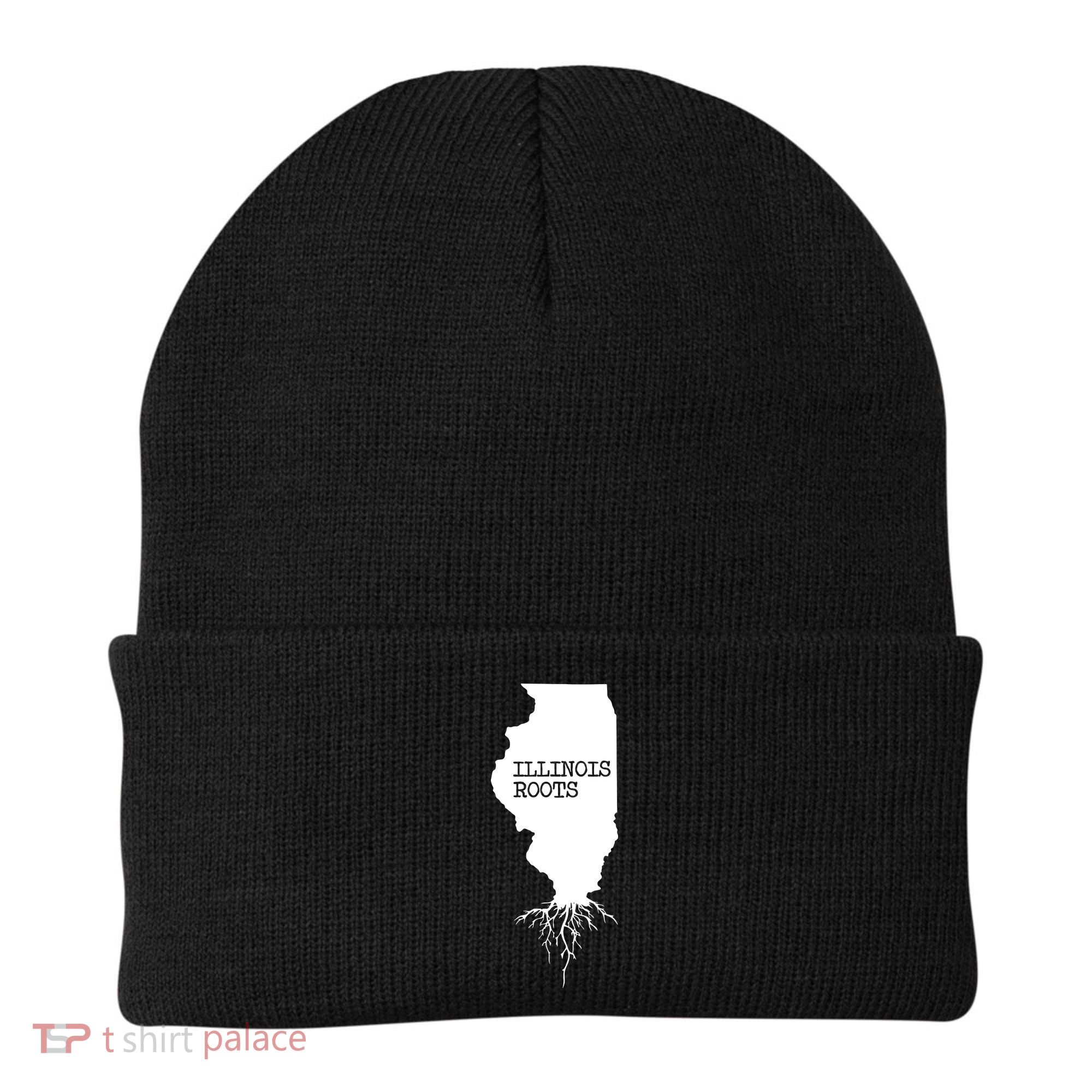 Illinois Roots Shirts State Map Gift Illinois Beanie