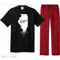 Illinois Roots Shirts State Map Gift Illinois Pajama Set thumb 0
